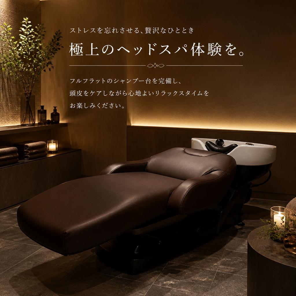 リラックスできるヘッドスパ