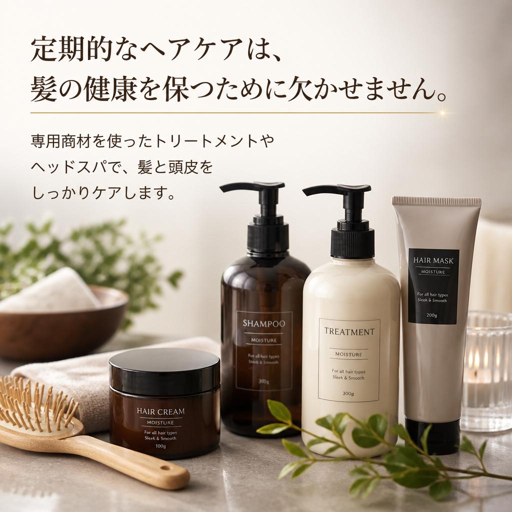 髪と頭皮のケア、ヘアケアの重要性