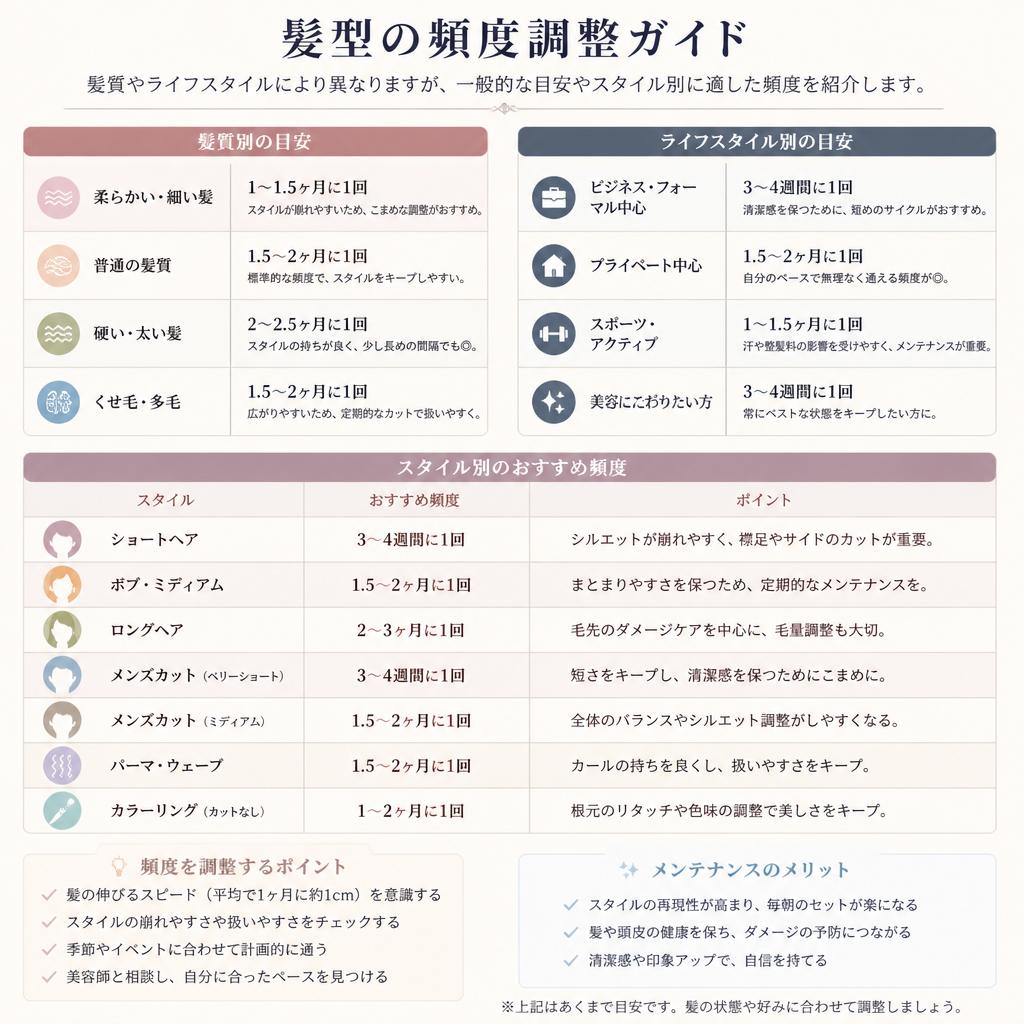 男性の髪型はどれくらいの頻度で変えるべきか？