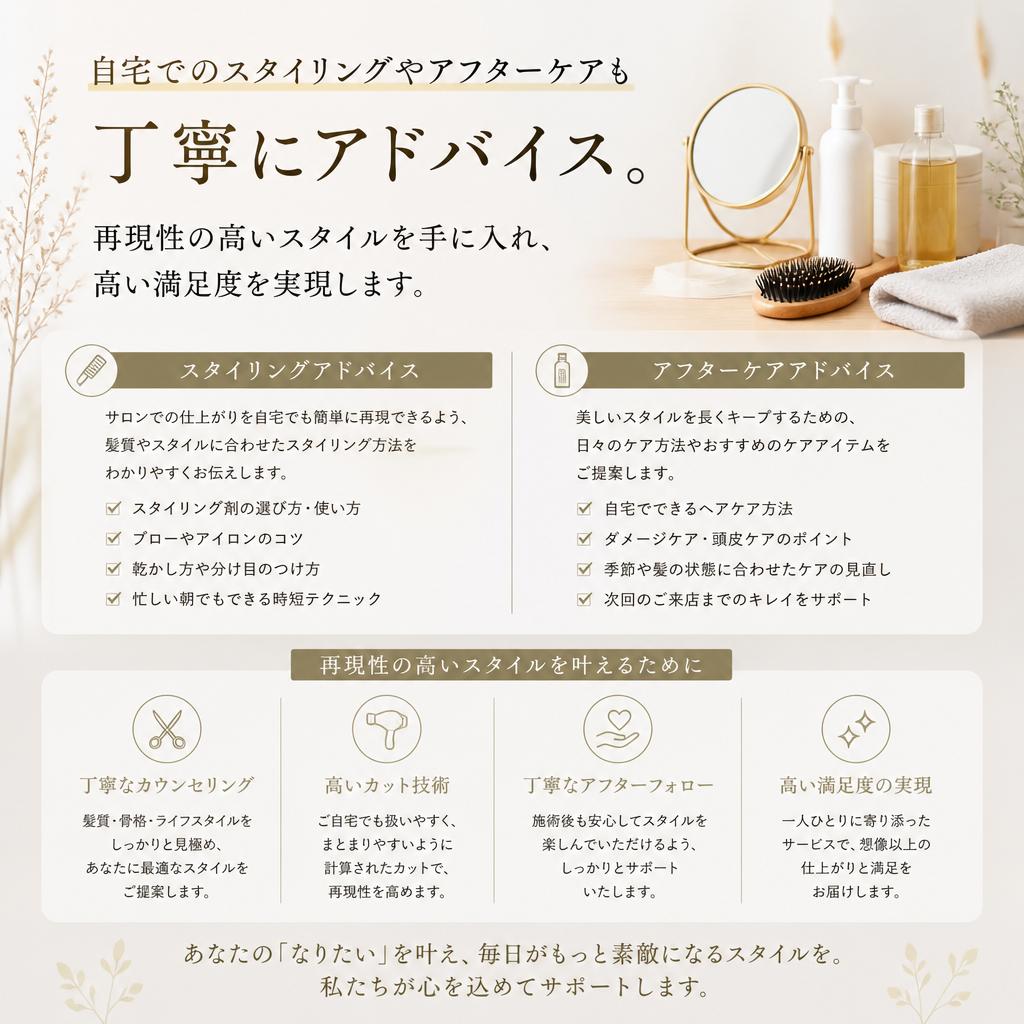5. スタイリングもお任せ